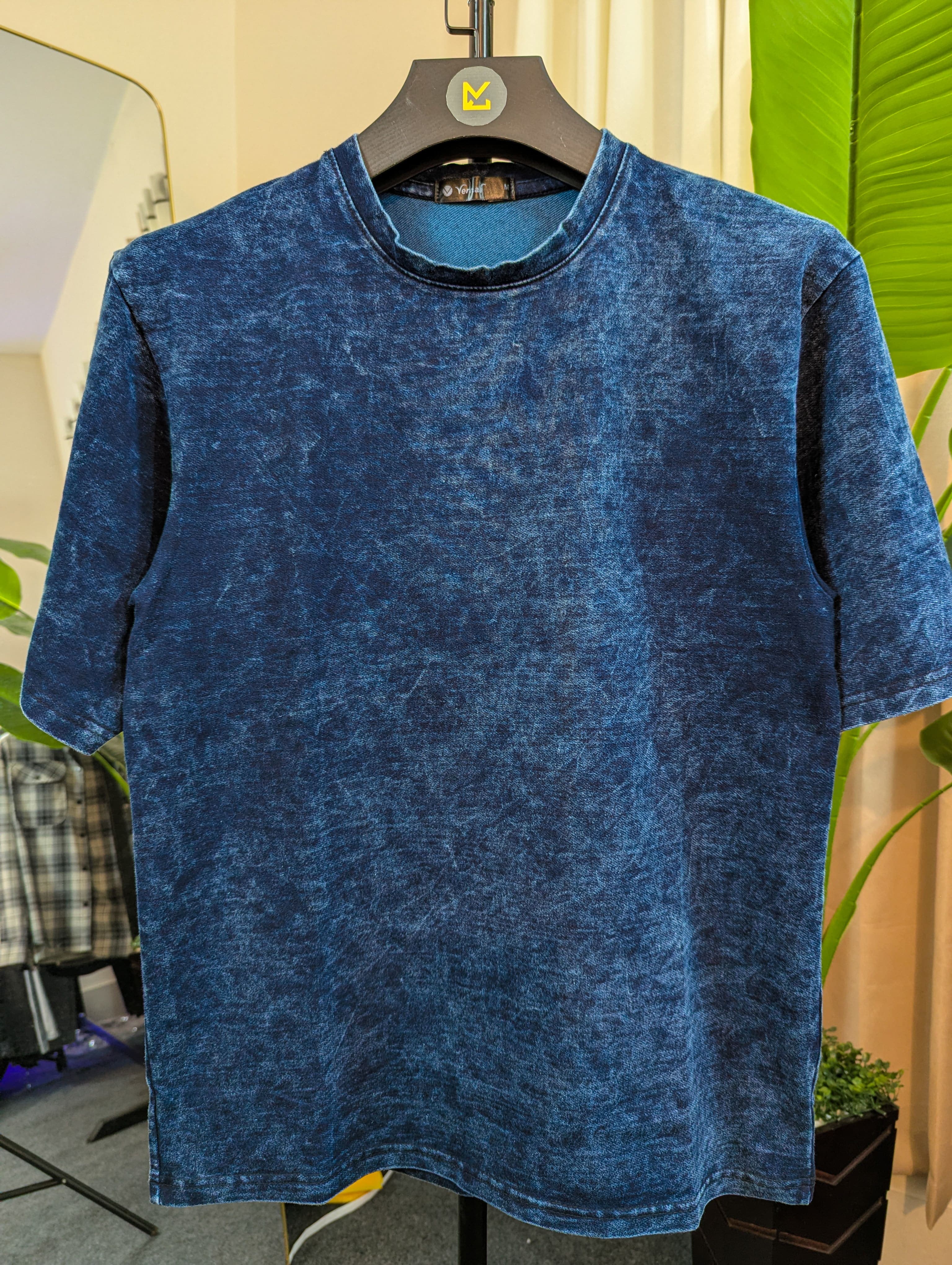 Solid Acid Wash Oversized Drop Shoulder T-Shirt