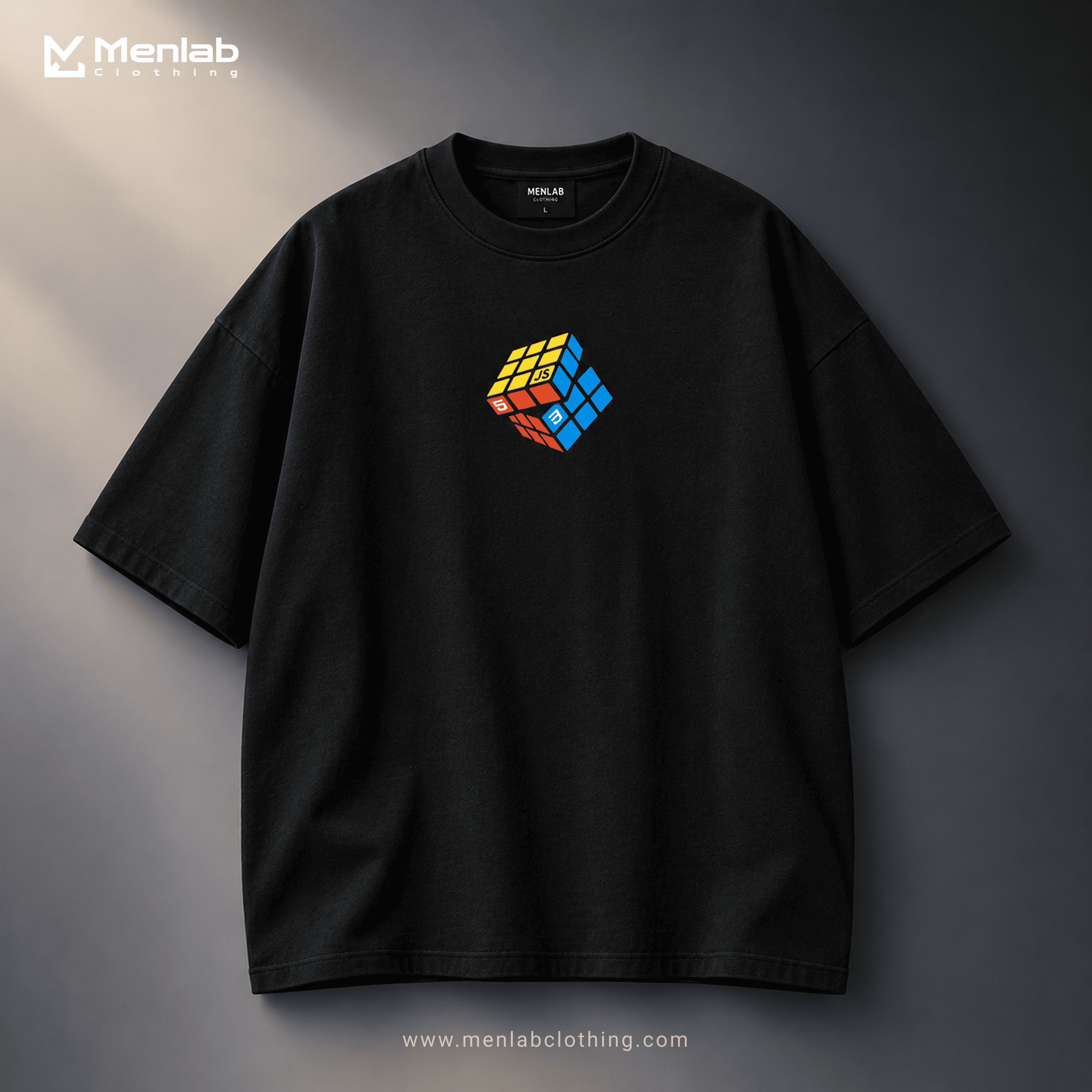 Rubik’s Cube Oversized Black T-Shirt